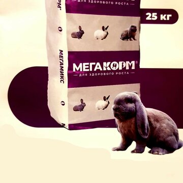 Комбикорм "МегаКорм" ПЗК-91для кроликов универсальный (25кг)